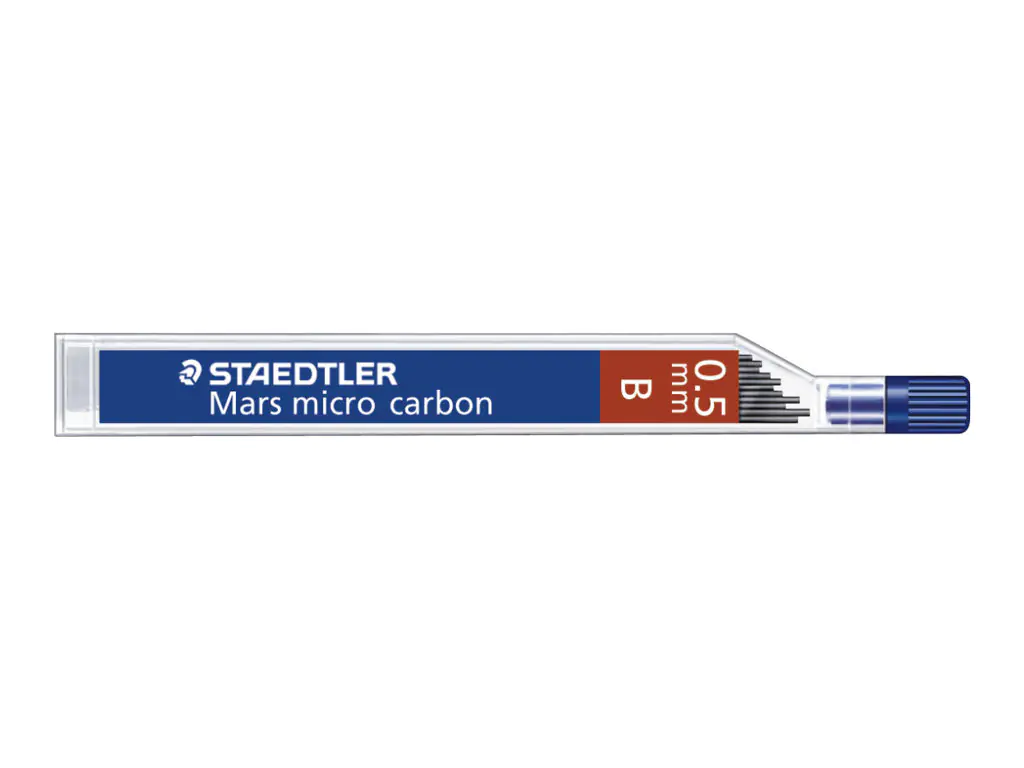 STAEDTLER Mars micro carbon - Bleistiftmine - B - Pechschwarz - 0.5 mm (Packung mit 12) 250 05-B