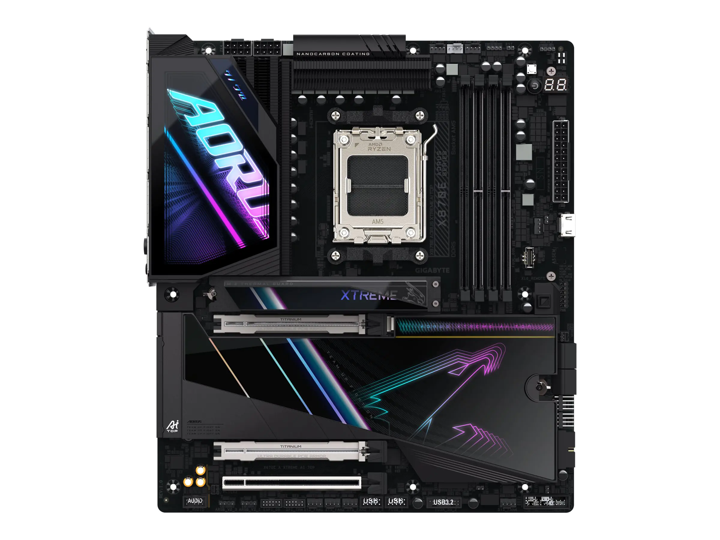 Gigabyte AORUS X870E XTREME AI TOP - Motherboard - ATX - Socket AM5 - AMD X870E Chipsatz - USB-C 3.