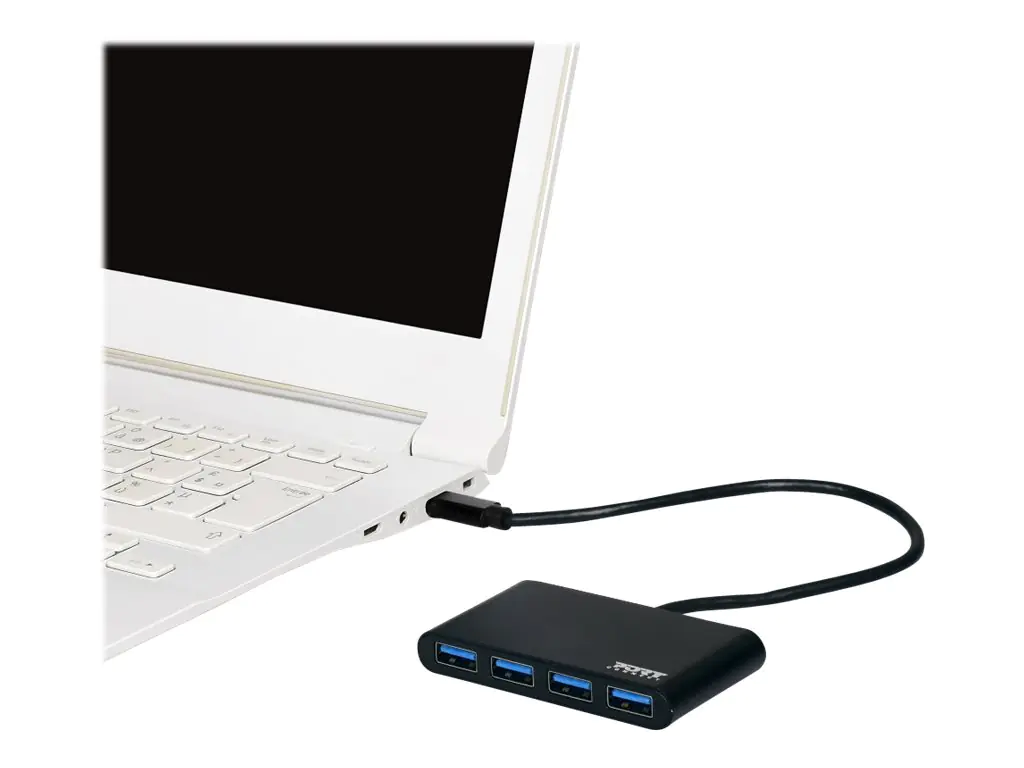 PORT Connect USB HUB 4 PORTS TYPE C - Hub - 4 x SuperSpeed USB 3.0 - Desktop