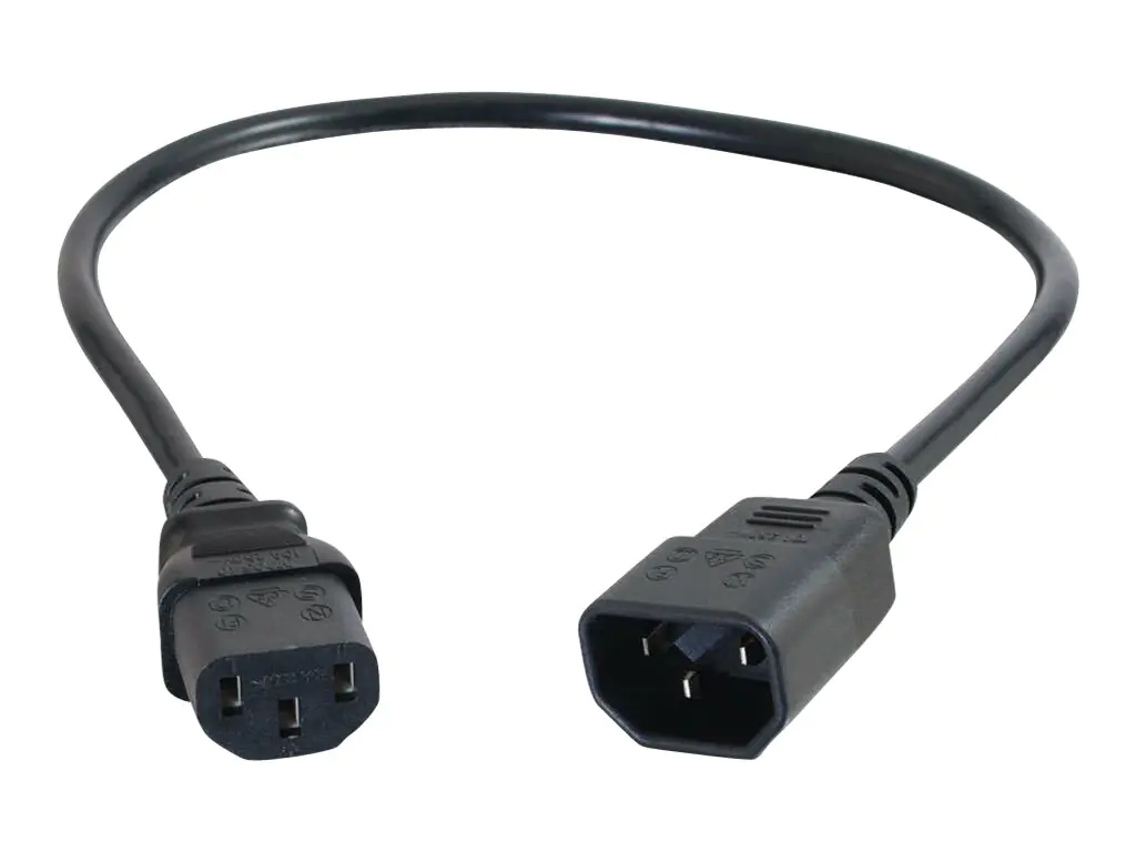 C2G Computer Power Cord Extension - Spannungsversorgungs-Verlängerungskabel - power IEC 60320 C13 zu IEC 60320 C14 - Wechselstrom 250 V - 5 m