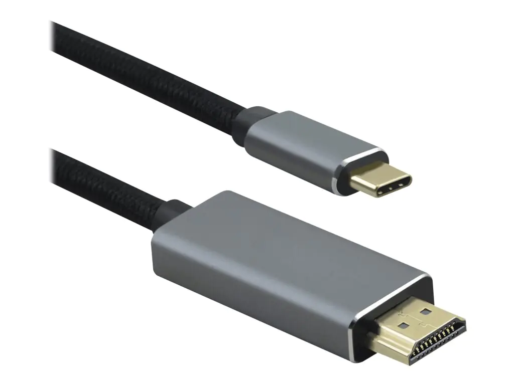 Helos Premium - Video- / Audiokabel - 24 pin USB-C männlich zu HDMI männlich - 1.8 m - Schwarz - 4K Unterstützung