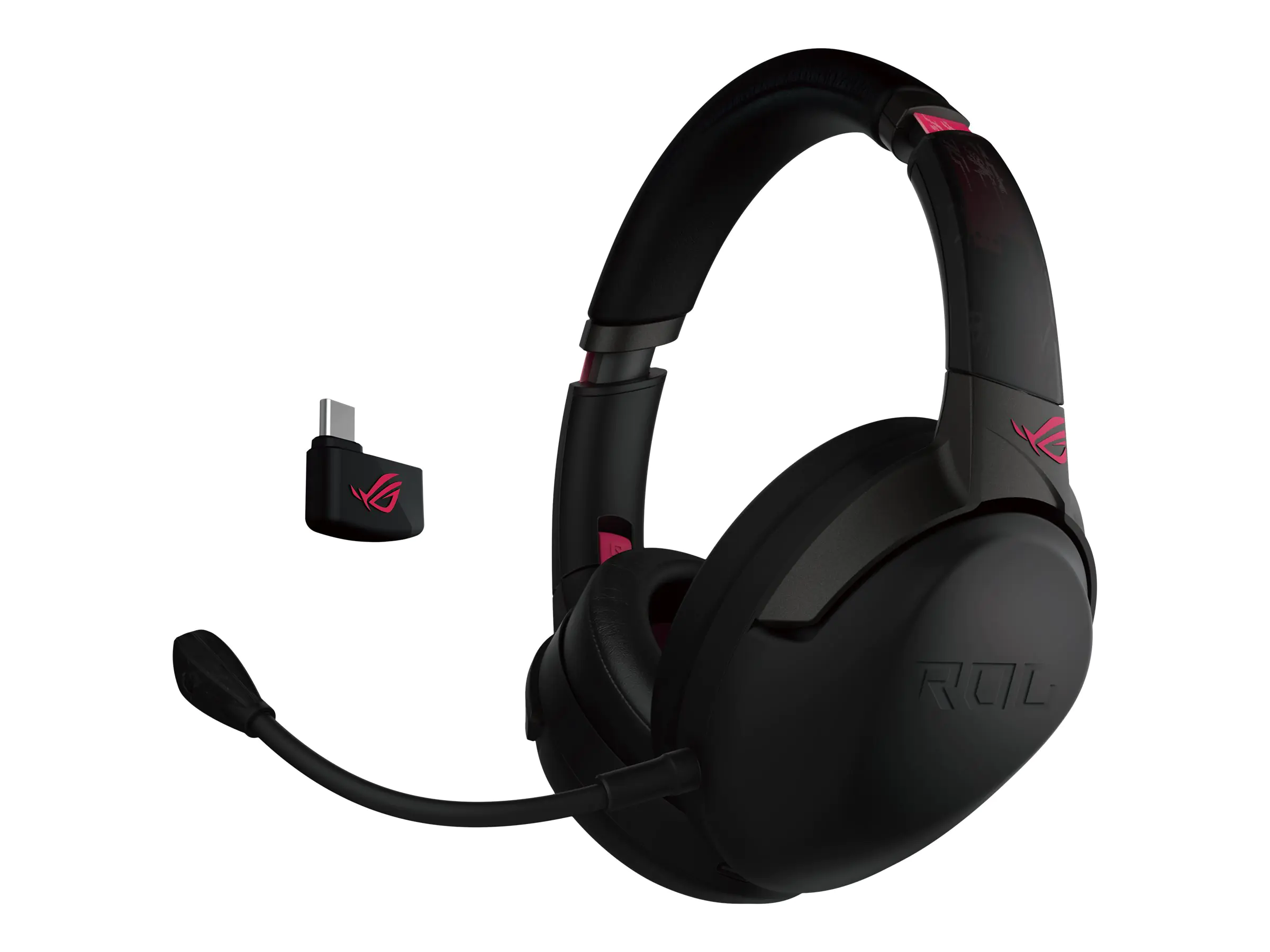 ASUS ROG Strix Go 2.4 Electro Punk - Headset - ohrumschließend - 2,4 GHz - kabellos, kabelgebunden - 3,5 mm Stecker