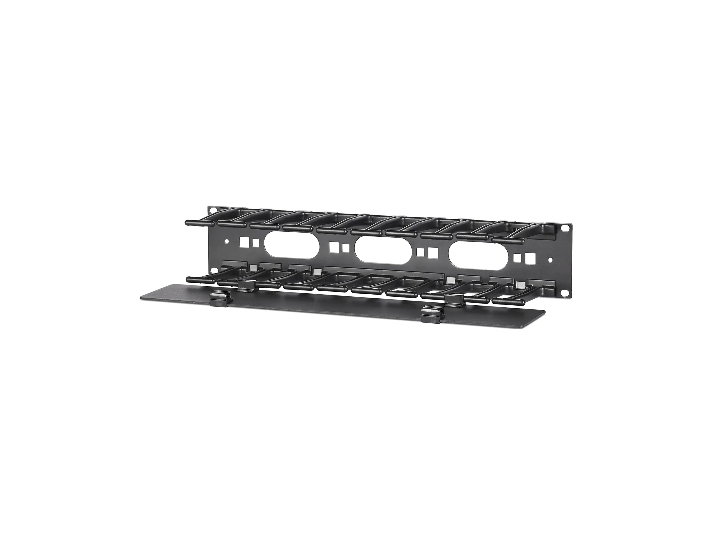 APC Horizontal Cable Manager Single-Sided with Cover - Rack - Kabelführungssatz - Schwarz - 2U - 48.3 cm (19") - für Smart-UPS X 3000VA Short Depth Tower/Rack LCD