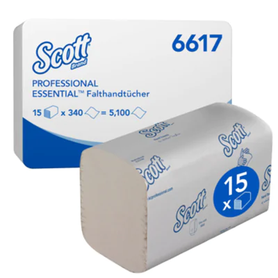 Scott Papierhandtuch Essential 6617 Interfold 1lg 21x20cm 15x340Bl.