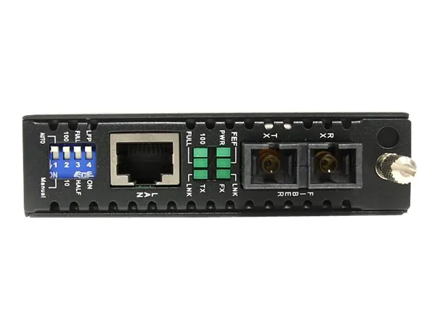 StarTech 1000 Mbit/s Gigabit Ethernet Netzwerk LWL / Glasfaser SC Single Mode Medienkonverter 40 km - 1000Base-LX - Medienkonverter - 1GbE - 1000Base-LX, 1000Base-SX, 1000Base-T - RJ-45 / SC Single-Modus - bis zu 40 km - 1310 nm - für P/N: ETCHS2U, SVA12M