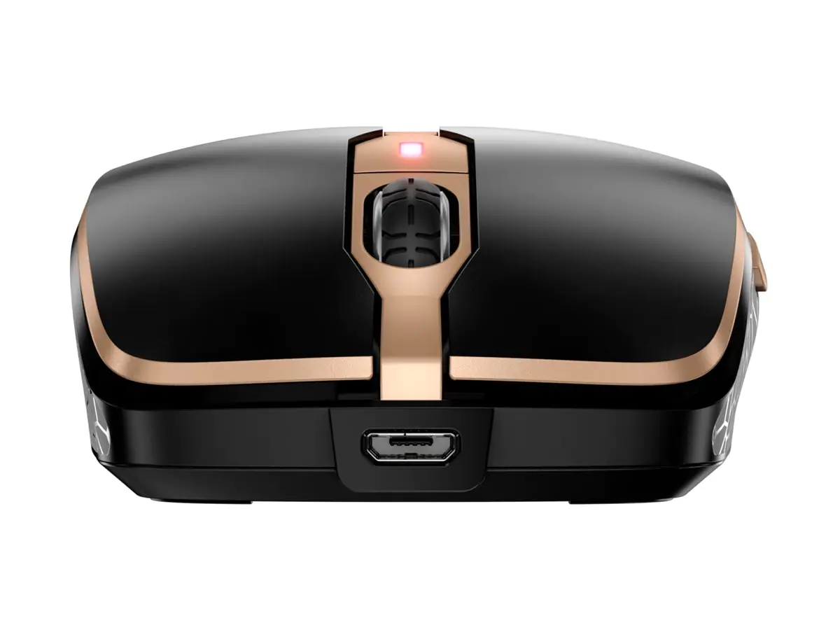 CHERRY DW 9000 SLIM - Tastatur-und-Maus-Set - kabellos - 2.4 GHz, Bluetooth 4.0 - US mit Euro-Symbol - Schwarz, Bronze