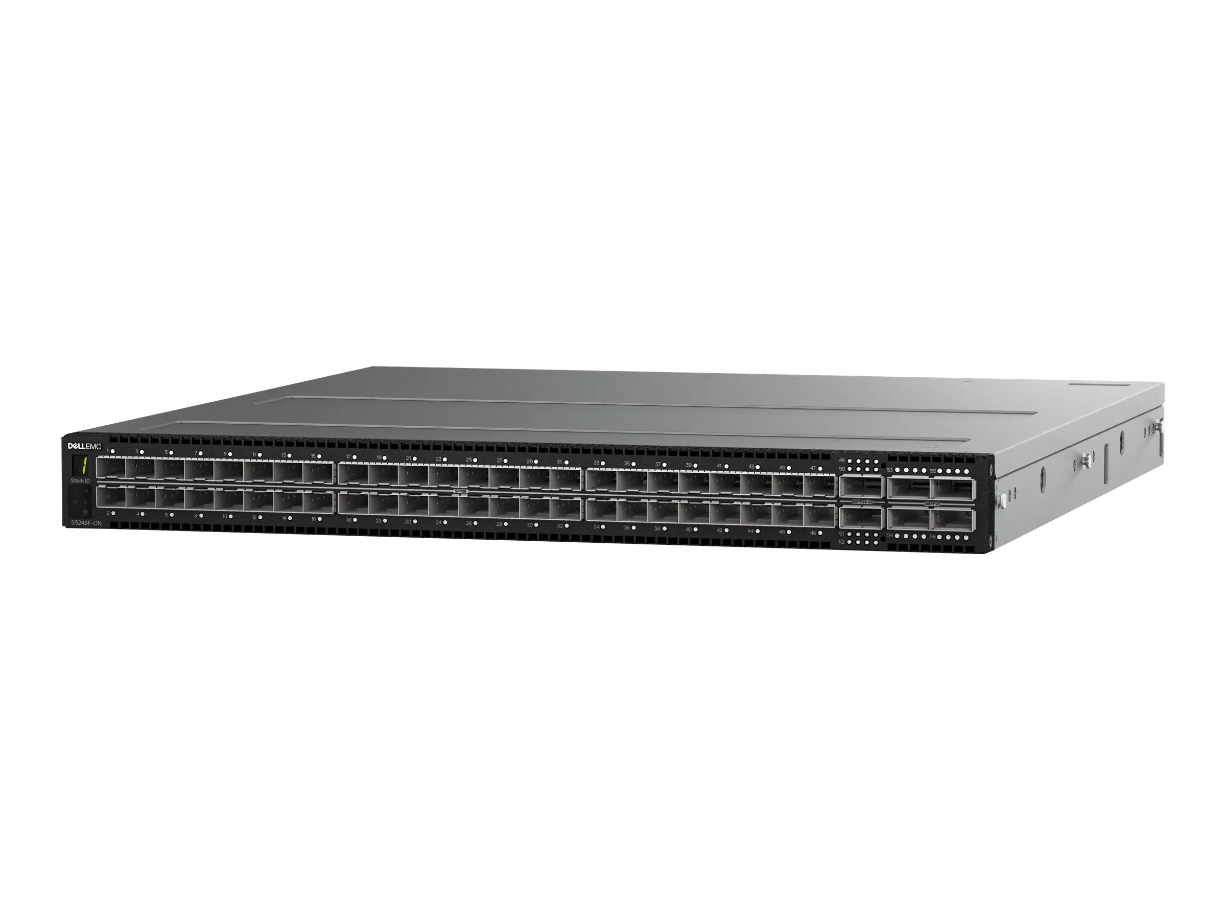 Dell Networking S5248F-ON - Switch - L3 - managed - 48 x 25 Gigabit SFP28 + 4 x 100 Gigabit QSFP28 + 2 x 200 Gigabit QSFP28-DD - Luftstrom von vorne nach hinten - an Rack montierbar - Dell Smart Value