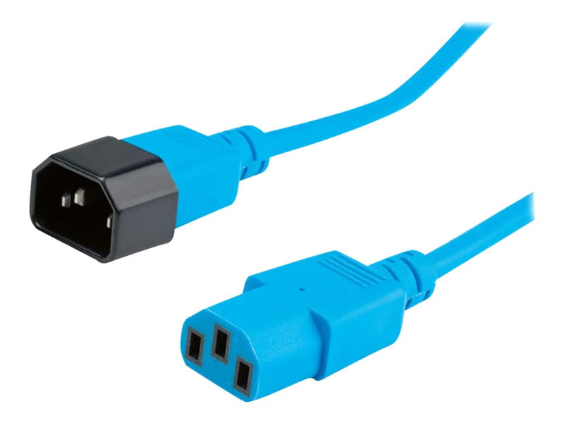 Roline - Stromkabel - IEC 60320 C14 zu power IEC 60320 C13 - 250 V - 10 A - 3 m - Blau