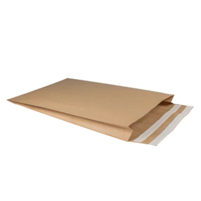 Faltentasche eCommerce 440 x 590 mm (B x H) ohne Fenster 110g/m² mit Haftklebung Kraftpapier, 70 % recycelt braun 150 St./Pack.