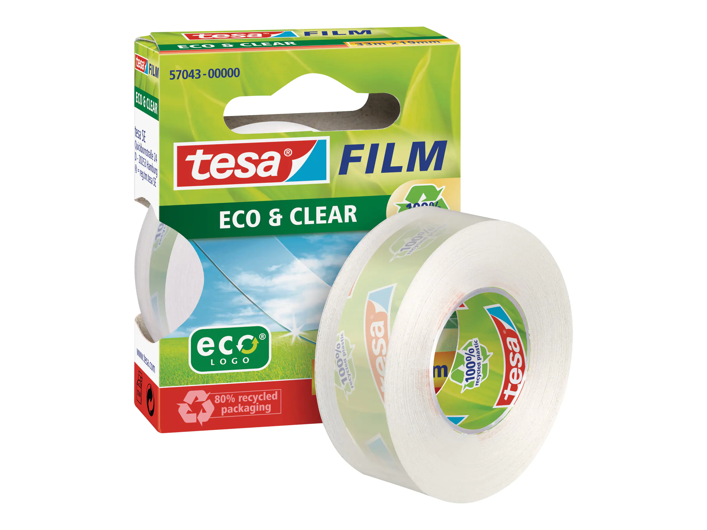 tesa Klebefilm tesafilm Eco&Clear 57043-00000 19mmx33m