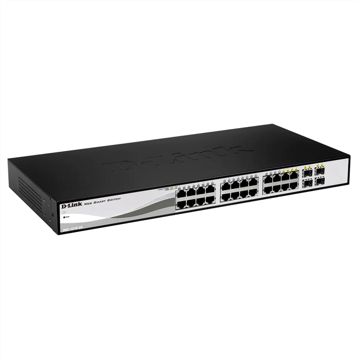 D-Link Web Smart DGS-1210-24 - Switch - managed - 24 x 10/100/1000 + 4 x Shared SFP - Desktop