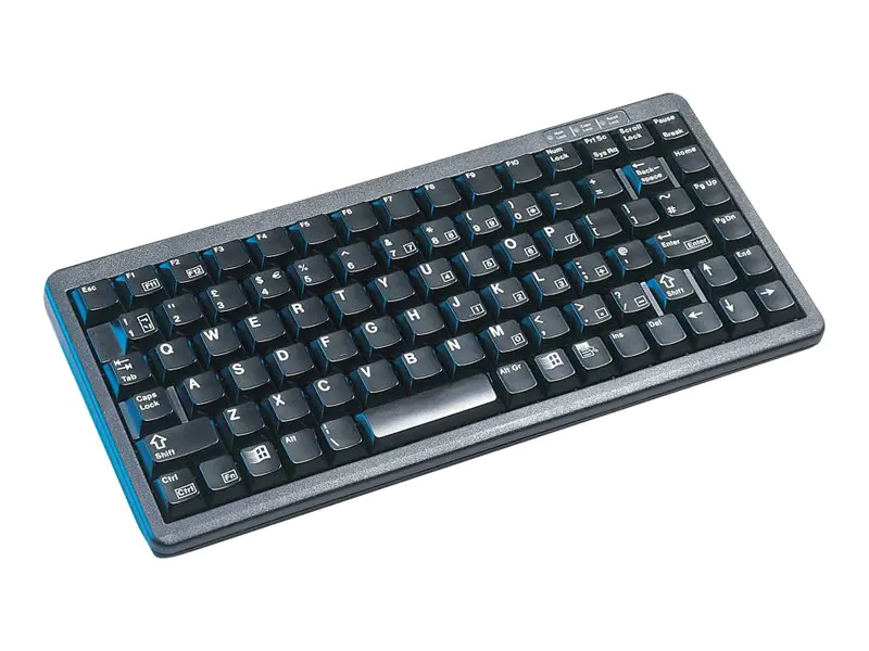 CHERRY Compact-Keyboard G84-4100 - Tastatur - PS/2, USB - Französisch - Schwarz