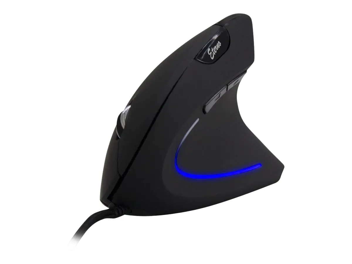 Inter-Tech Eterno KM-206WR - Vertikal - vertikale Maus - ergonomisch - Für Rechtshänder - optisch - 6 Tasten - kabelgebunden - USB 2.0 - retail
