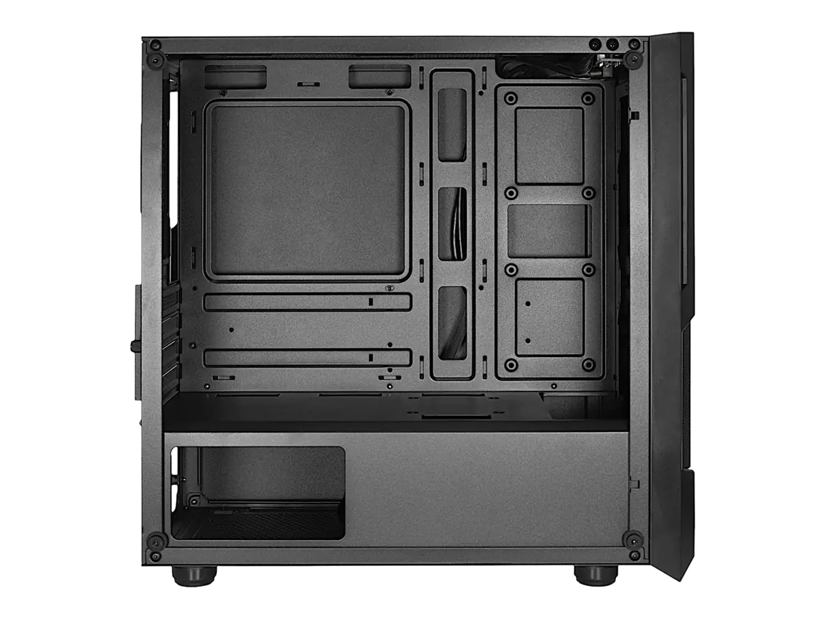 Inter-Tech SM-007 Enforcer - Tower Gaming - micro ATX - Seitenteil mit Fenster (gehärtetes Glas) - keine Spannungsversorgung - USB/Audio