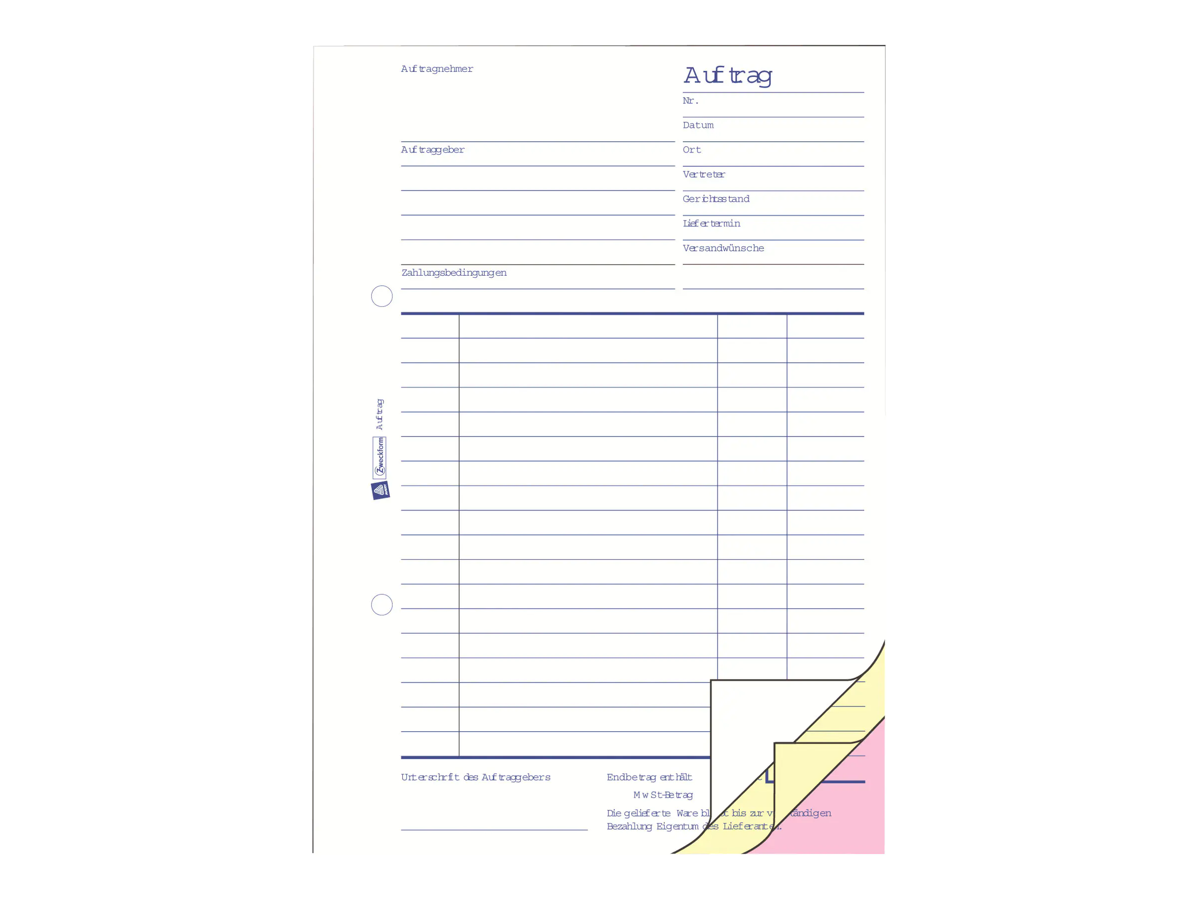 Avery Zweckform Bestellformular - 40 Blatt - A5 (148 x 210 mm) 1726