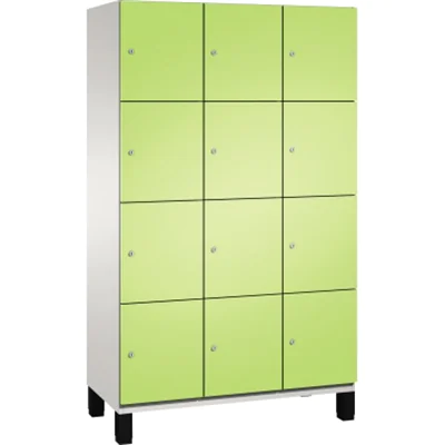 C+P Fächerschrank 4510332S10020 Füße 12Fächer B1200mm lgr/vgn