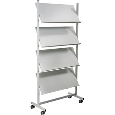Helit H6813499, Metall, Grau, 4 Regale, 750 mm, 390 mm, 1580 mm