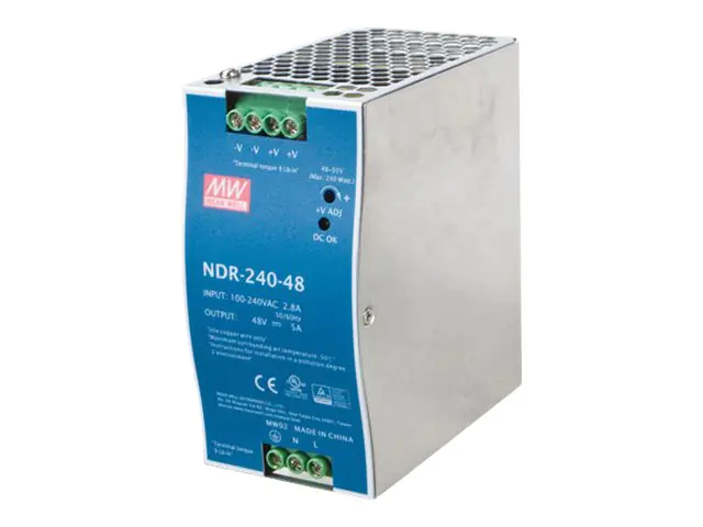 MEAN WELL DR-240-48 - Netzteil (DIN-Schienenmontage möglich) - Wechselstrom 100-240 V - 240 Watt - aktive PFC