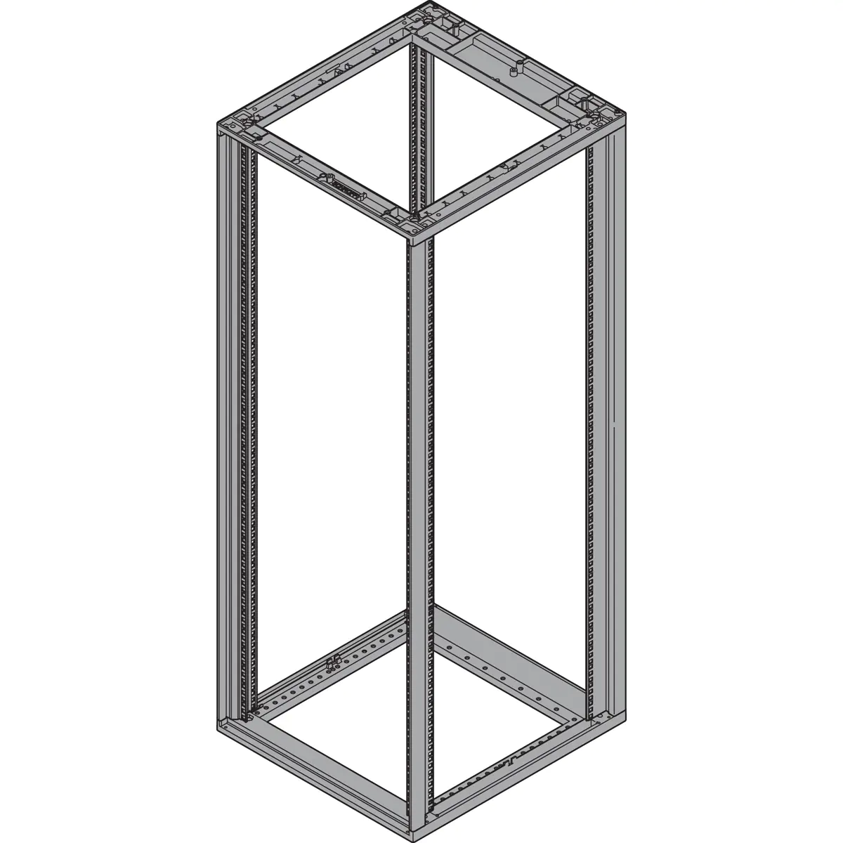 Schroff FRAME SL 19"12U 553W 800D RAL7021 - Rack-Zubehör