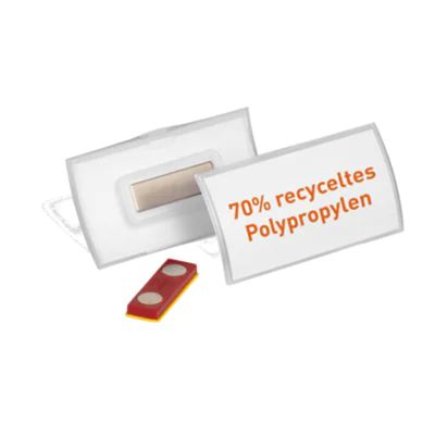 Durable 825919, Namensschild-Halterung, Porträt, Polypropylen (PP), Transparent, 4 cm, 7,5 cm