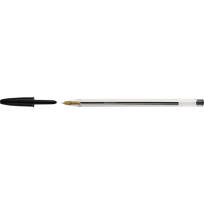 BIC® Kugelschreiber Cristal® Original 0,4mm schwarz dokumentenecht Farbe des Schaftes: transparent 50 St./Pack.
