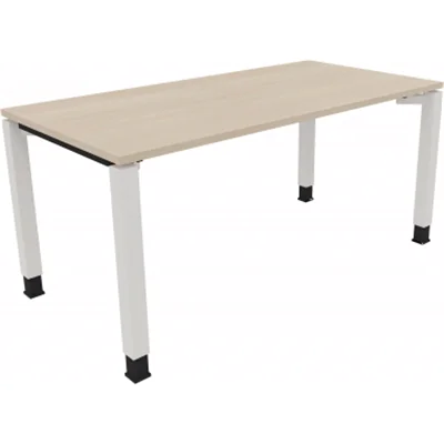 Schreibtisch Vierfuß Quadratrohr B1600xT800xH680-820 ws/Akazie Schreibtisch Vierfuß Quadratrohr B1600xT800xH680-820 ws/Akazie