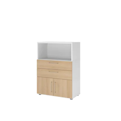 Hammerbacher Regalschrank FlexWall 800 x 1.100 x 417 mm (B x H x T) Flügeltür ohne Rollen Holz Hammerbacher Regalschrank FlexWall 800 x 1.100 x 417 mm (B x H x T) Flügeltür ohne Rollen Holz