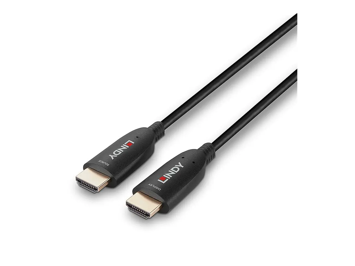 Lindy HDMI-Kabel - HDMI männlich zu HDMI männlich - 60 m - Hybrid Kupfer/Kohlefaser - Schwarz - un