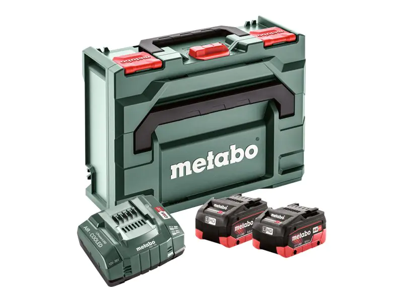 Metabo Basic Set - Batterieladegerät + Batterie 2 x - Li-Ion - 8 Ah - 1 x Batterien laden - 145 Watt - 8 A