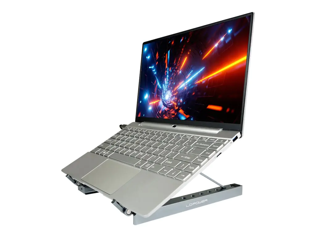 LC Power - Dockingstation + Notebook-Halterung - USB-C - VGA, HDMI, Mini DP - 1GbE