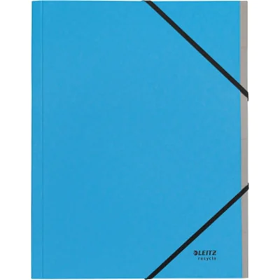 Leitz Ordnungsmappe Recycle DIN A4 275g/m² Karton, 100 % recycelt Farbe: blau Farbe des Fächerblocks: grau 6 Fächer
