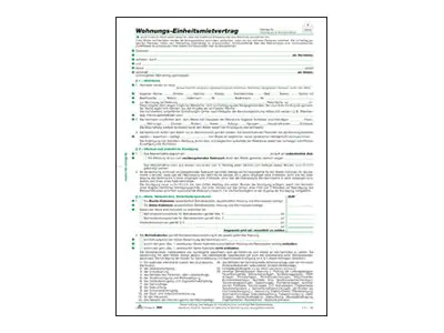 RNK RNKVERLAG - Wohnungseinheitsmietvertrag - 4 Seiten - A4 (210 x 297 mm) 599