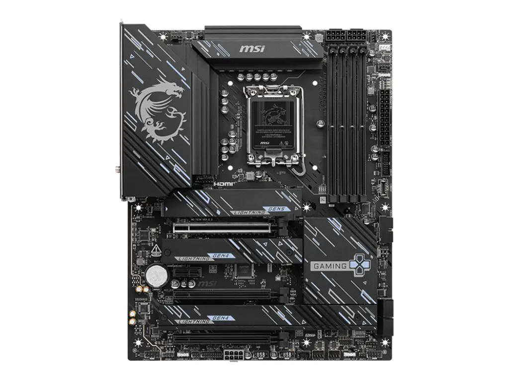 MSI Z890 GAMING PLUS WIFI - Motherboard - ATX - LGA1851-Sockel - Z890 Chipsatz - USB-C 3.2 Gen 2x2, USB-C 3.2 Gen2, USB 3.2 Gen 1, USB 3.2 Gen 2 - 5 Gigabit Ethernet, Wi-Fi 7, Bluetooth - Onboard-Grafik (CPU erforderlich) - HD Audio (8-Kanal)