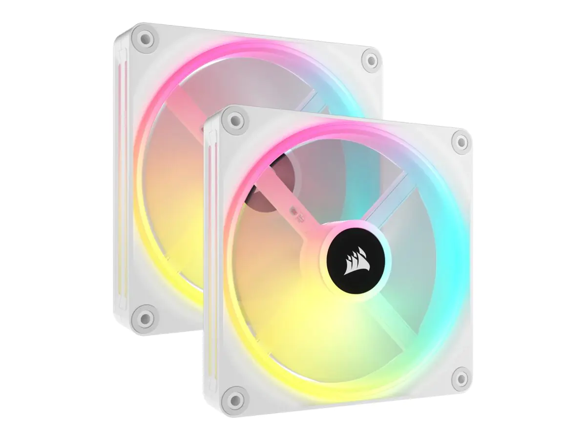Corsair iCUE LINK QX140 RGB - Gehäuselüfter - mit Temperatursensor - 140 mm - weiß (Packung mit 2
