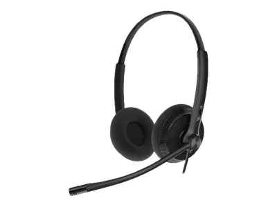 Yealink YHS34 Lite Dual - Headset - On-Ear - kabelgebunden - Quick Disconnect - Schwarz