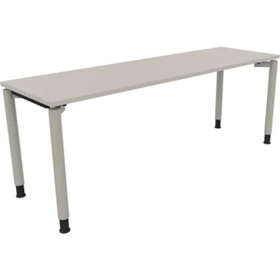 Schreibtisch Vierfuß Rundrohr B2000xT600xH680-820 si/Lichtgrau Schreibtisch Vierfuß Rundrohr B2000xT600xH680-820 si/Lichtgrau