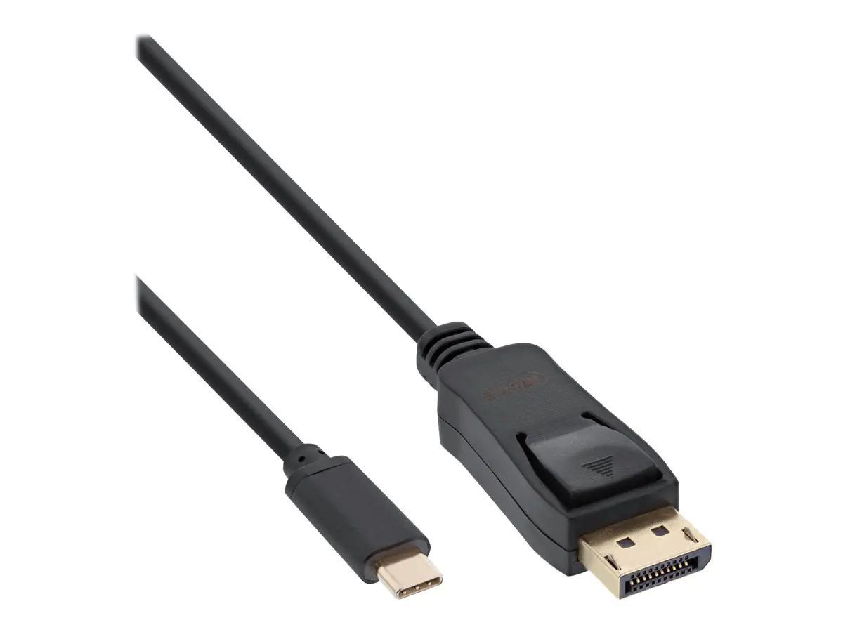 InLine - DisplayPort-Kabel - 24 pin USB-C (M) zu DisplayPort (M) - USB 3.1 Gen 1 / Thunderbolt 3 / DisplayPort 1.2 - 3 m - 4K Unterstützung - Schwarz InLine - DisplayPort-Kabel - 24 pin USB-C (M) zu DisplayPort (M) - USB 3.1 Gen 1 / Thunderbolt 3 / DisplayPort 1.2 - 3 m - 4K Unterstützung - Schwarz