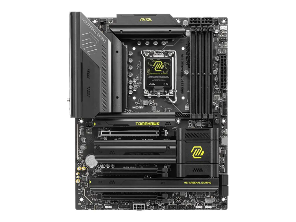 MSI MAG Z890 TOMAHAWK WIFI - Motherboard - ATX - LGA1851-Sockel - Z890 Chipsatz - USB 3.2 Gen 1, USB 3.2 Gen 2, USB-C 3.2 Gen2, USB4, USB-C 3.2 Gen 2x2 - 5 Gigabit Ethernet, Wi-Fi 7, Bluetooth - Onboard-Grafik (CPU erforderlich) - HD Audio (8-Kanal)