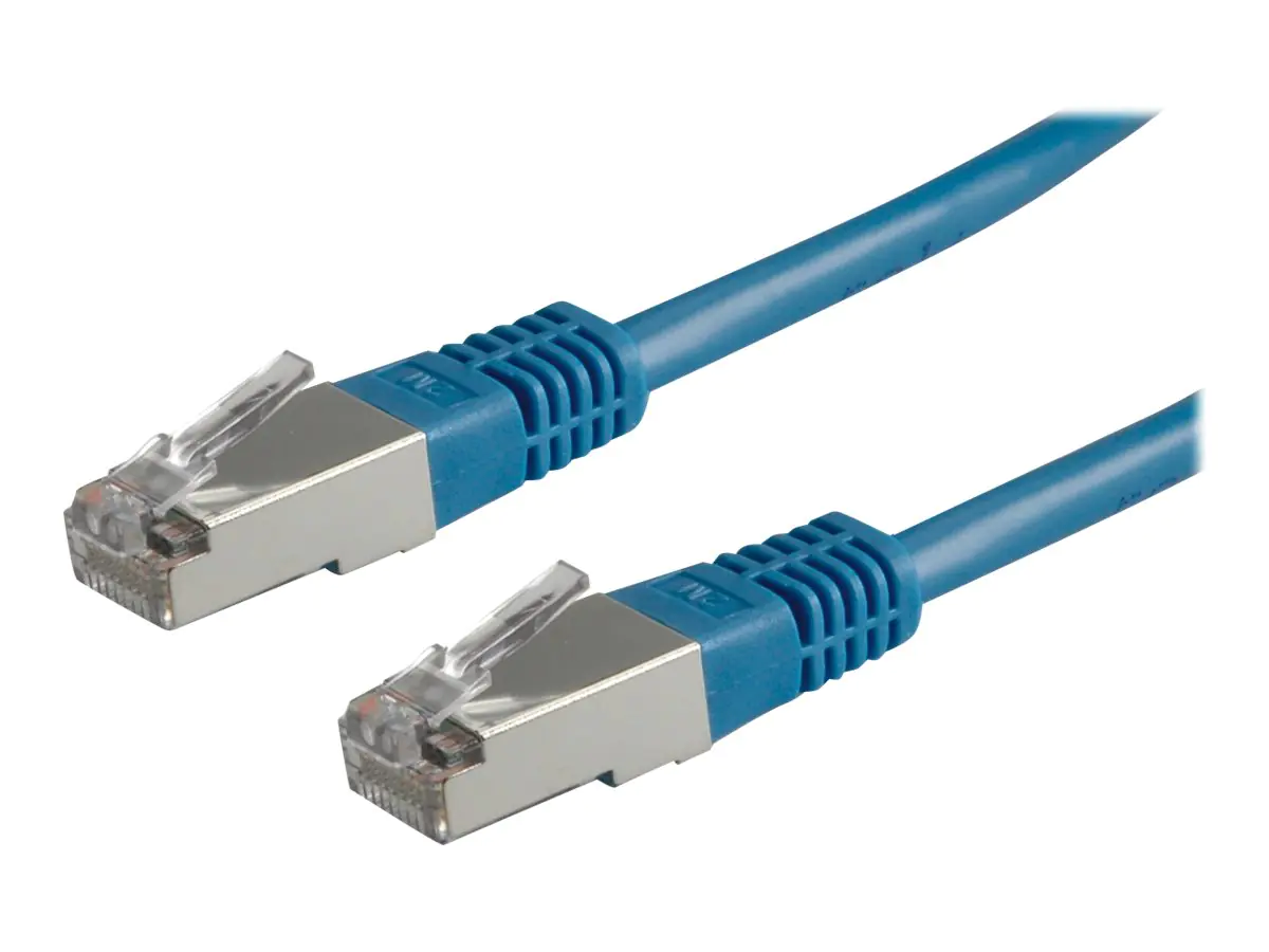 Roline - Patch-Kabel - RJ-45 (M) zu RJ-45 (M) - 3 m - SF/UTP - CAT 5e - geformt - Blau Roline - Patch-Kabel - RJ-45 (M) zu RJ-45 (M) - 3 m - SF/UTP - CAT 5e - geformt - Blau