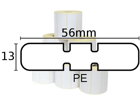 Zebra 8000D Jewelry - Polypropylen (PP) - permanenter Acrylklebstoff - weiß - 55.88 x 12.7 mm 21060 Etikett(en) (6 Rolle(n) 10010065