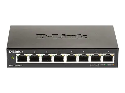 D-Link DGS 1100-08V2 - Switch - Smart - 8 x 10/100/1000 - Desktop - AC 100/240 V D-Link DGS 1100-08V2 - Switch - Smart - 8 x 10/100/1000 - Desktop - AC 100/240 V