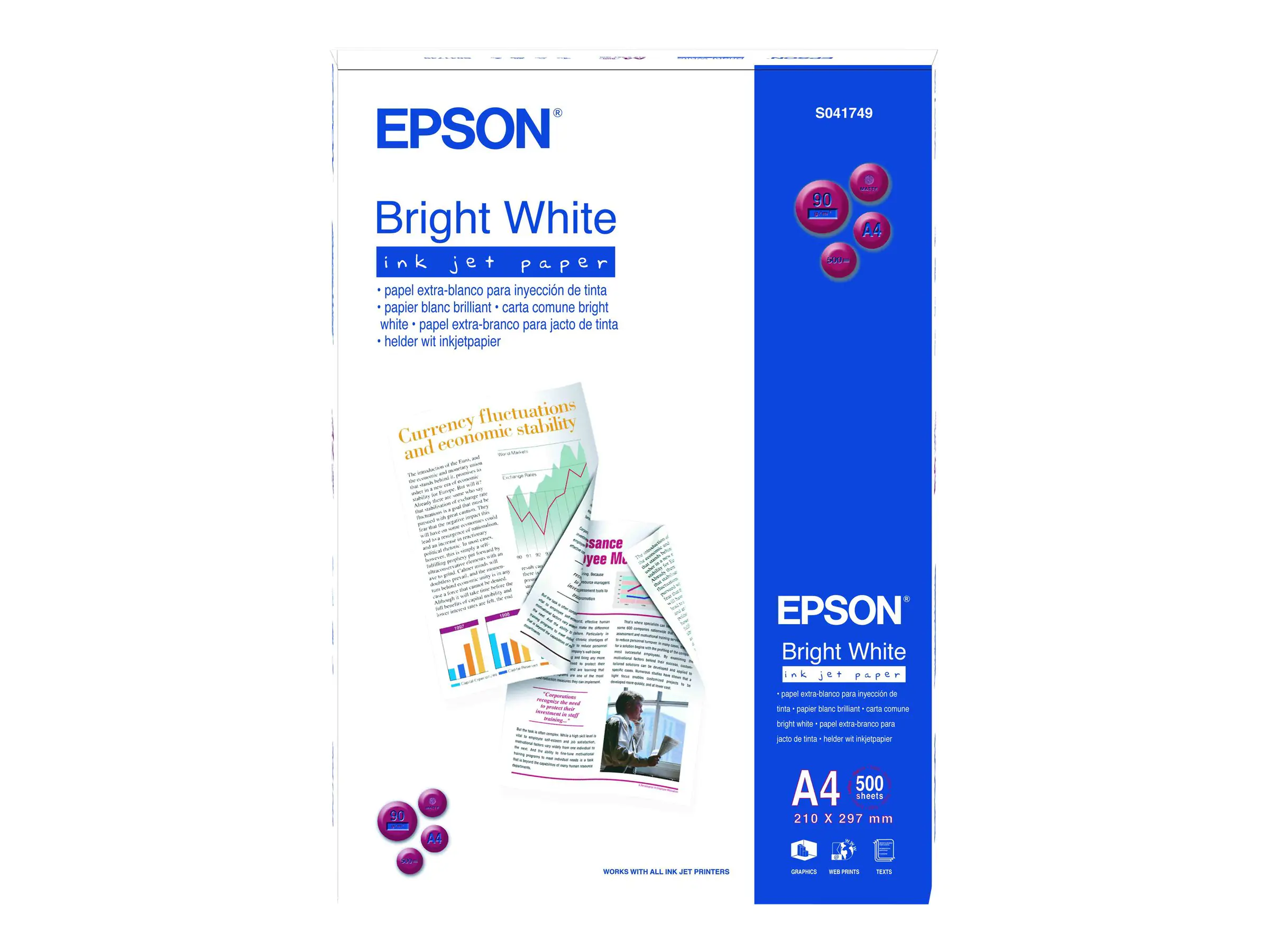 Epson Universalpapier C13S041749 DIN A4 90 g/m² für Tintenstrahldrucker 500 Blatt Epson Universalpapier C13S041749 DIN A4 90 g/m² für Tintenstrahldrucker 500 Blatt