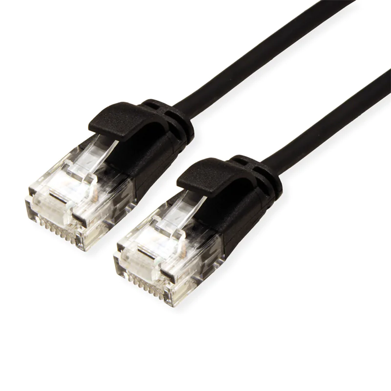 Roline - Patch-Kabel - RJ-45 (M) zu RJ-45 (M) - 2 m - UTP - CAT 6a - halogenfrei, geformt - Schwarz Roline - Patch-Kabel - RJ-45 (M) zu RJ-45 (M) - 2 m - UTP - CAT 6a - halogenfrei, geformt - Schwarz