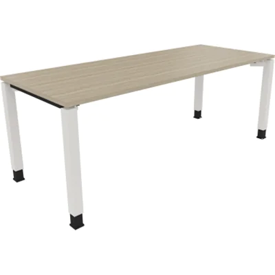 Schreibtisch Vierfuß Quadratrohr B2000xT800xH680-820 ws/Eiche Natur Schreibtisch Vierfuß Quadratrohr B2000xT800xH680-820 ws/Eiche Natur