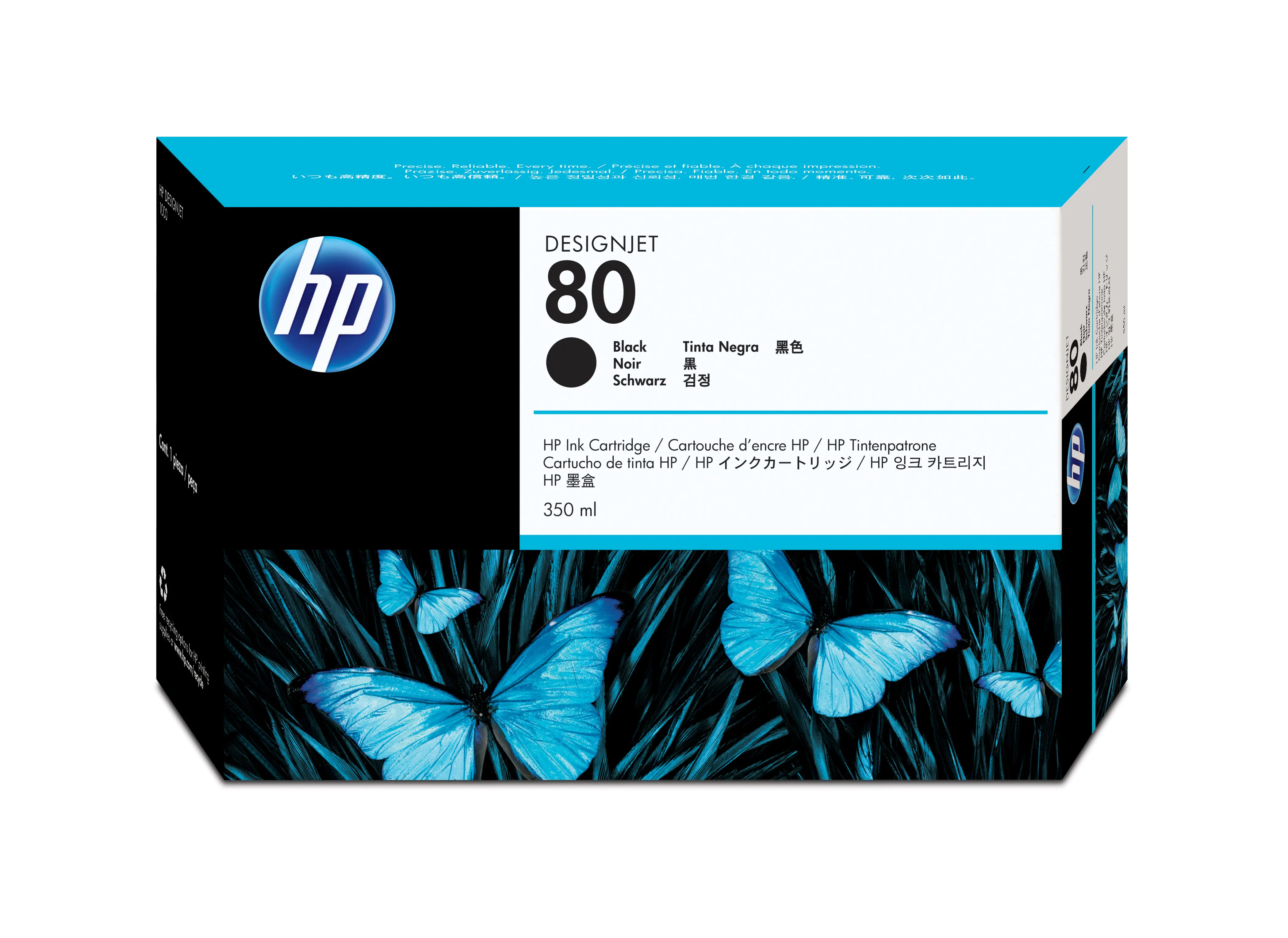 HP 80 - 350 ml - Schwarz - Original - Tintenpatrone - für DesignJet 1050c, 1050c plus, 1055cm, 1055cm plus HP 80 - 350 ml - Schwarz - Original - Tintenpatrone - für DesignJet 1050c, 1050c plus, 1055cm, 1055cm plus