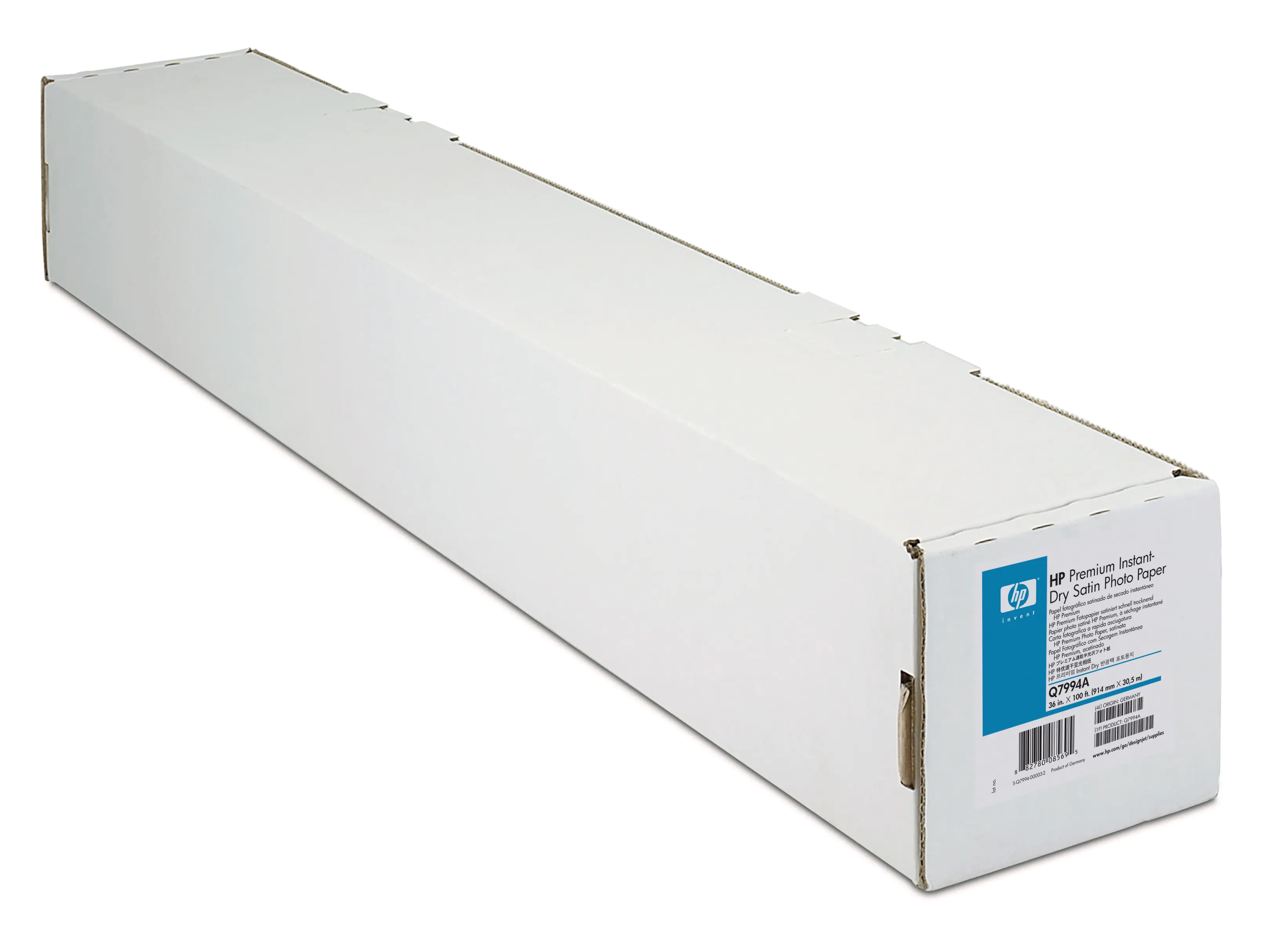 HP LFP-Papier Q7994A 36" (914 mm) 30,5 m 260 g/m² für Tintenstrahldrucker satiniert 1 Rolle HP LFP-Papier Q7994A 36" (914 mm) 30,5 m 260 g/m² für Tintenstrahldrucker satiniert 1 Rolle