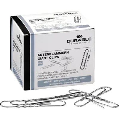 DURABLE Aktenklammer 122725 77mm verzinkt 100 St./Pack. DURABLE Aktenklammer 122725 77mm verzinkt 100 St./Pack.