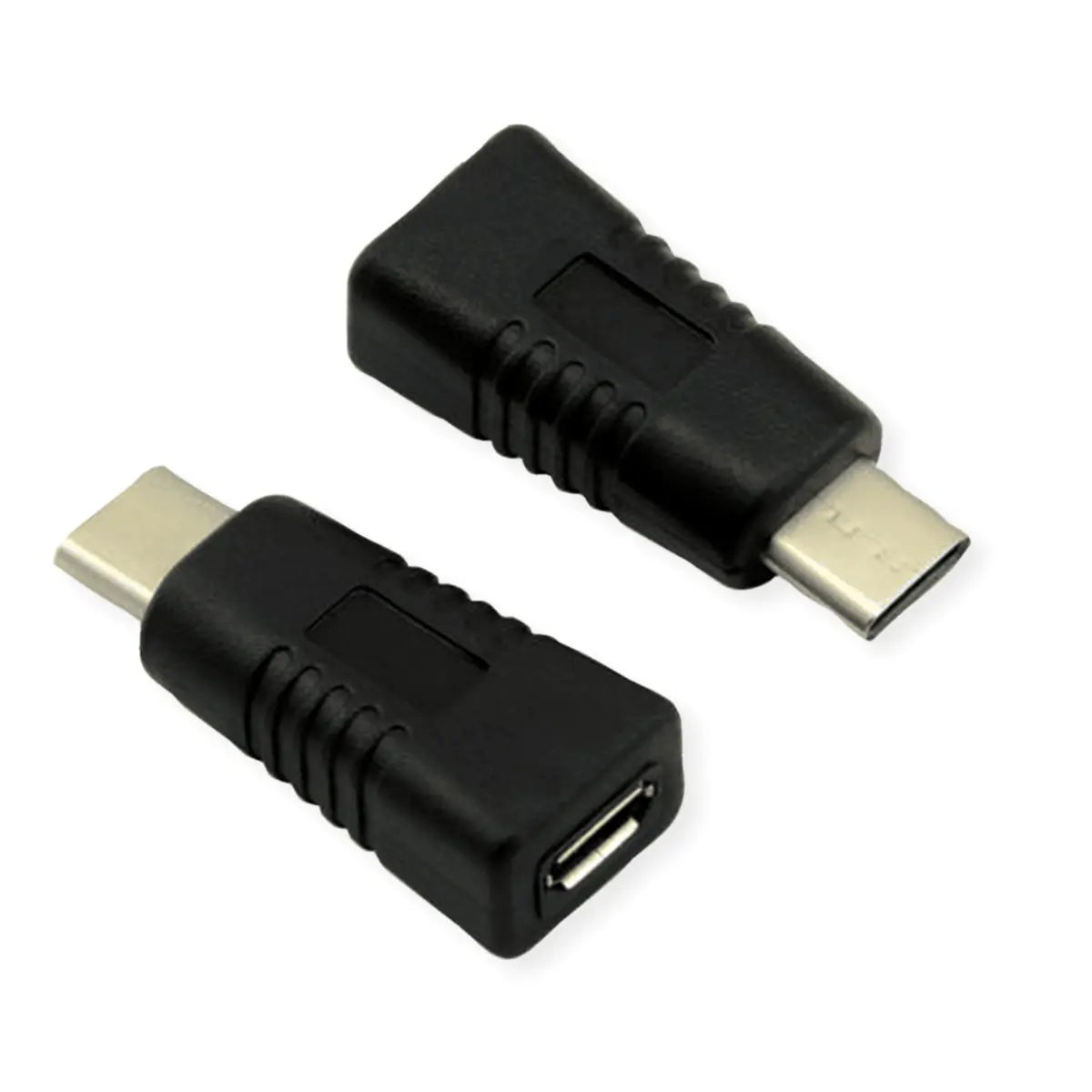 VALUE - USB-Adapter - Micro-USB Typ B (W) bis USB-C (M) - USB 3.1 OTG - Schwarz