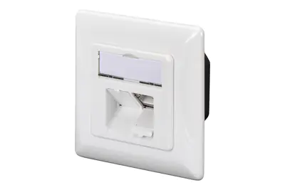 Digitus DN-9008-1 - Anschlussdose, Unterputz - CAT 6a - STP - RJ-45 X 2 - Pure White, RAL 9010