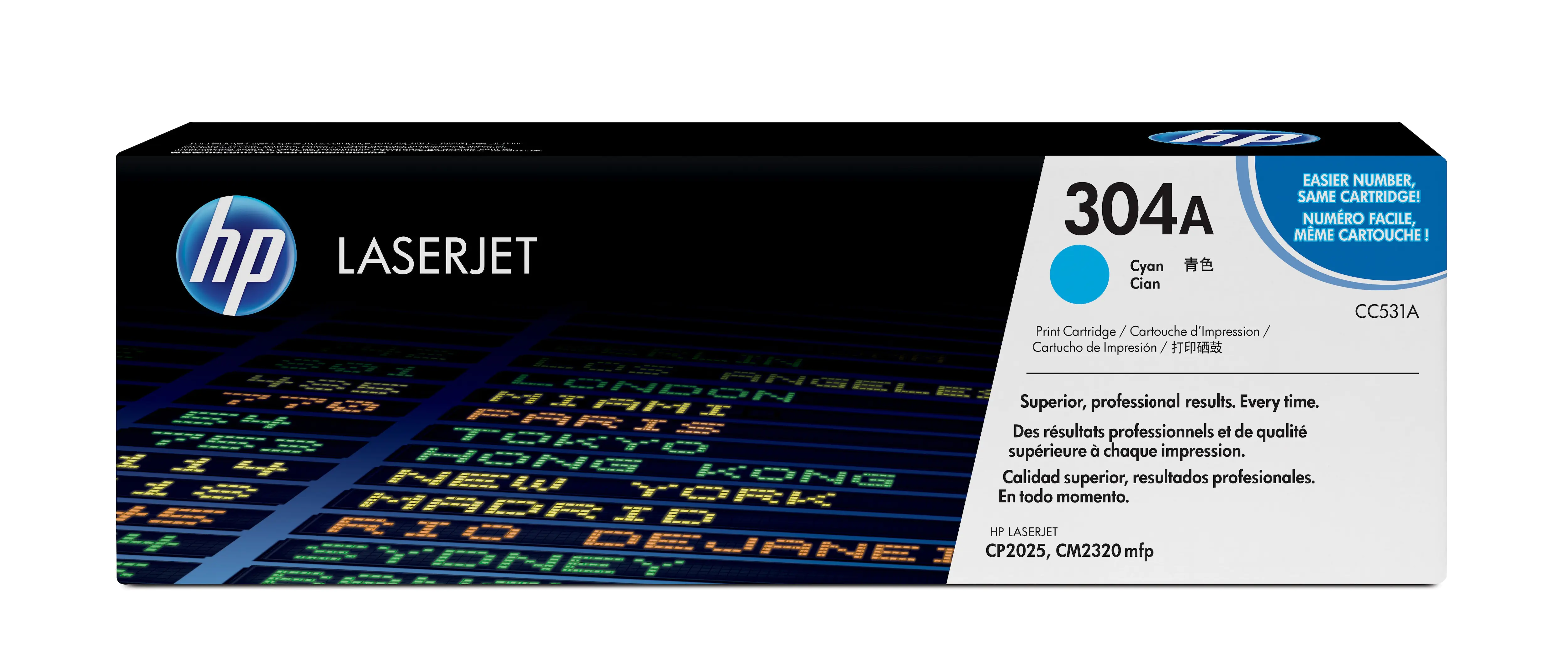 HP 304A - Cyan - Original - LaserJet - Tonerpatrone (CC531A) - für Color LaserJet CM2320fxi, CM2320n, CM2320nf, CP2025, CP2025dn, CP2025n, CP2025x HP 304A - Cyan - Original - LaserJet - Tonerpatrone (CC531A) - für Color LaserJet CM2320fxi, CM2320n, CM2320nf, CP2025, CP2025dn, CP2025n, CP2025x